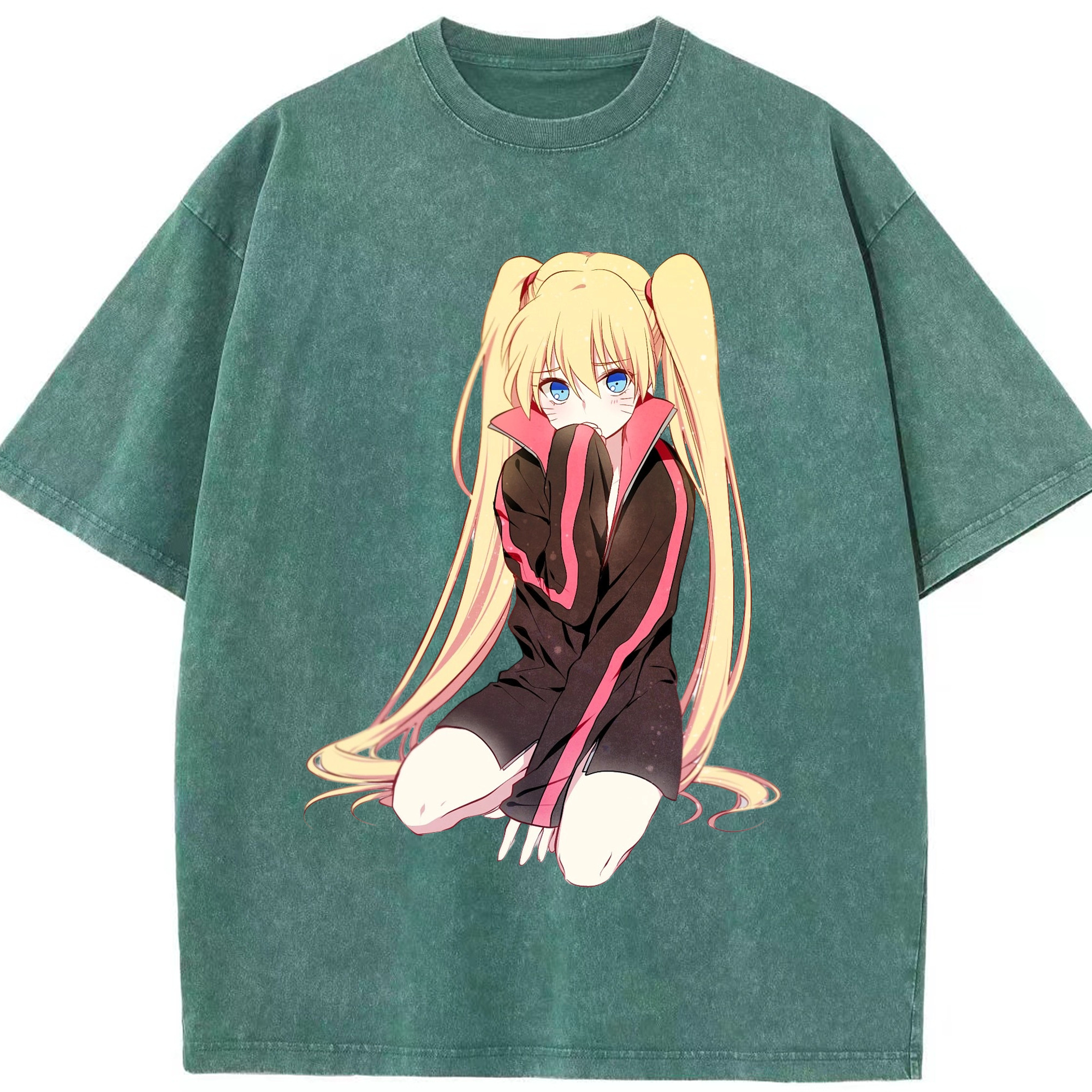 （画像用） NARUTO -ナルト- うずまき ナルト Uzumaki Naruto 綿100% ヴィンテージ風 半袖Tシャツ（フロントプリント）